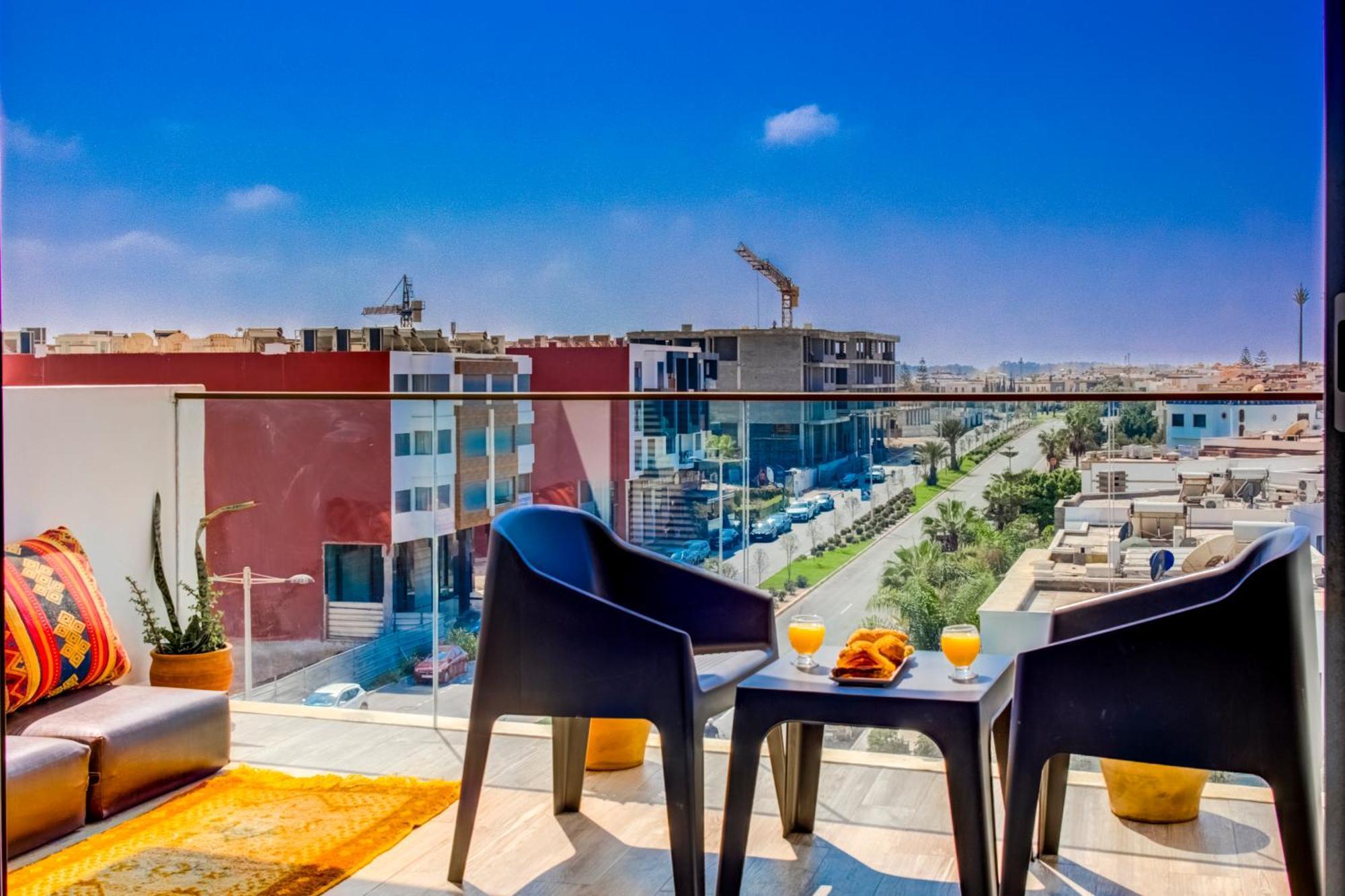 Ferienwohnung Central Panoramic View In Agadir Bay, Big Terrace, Pools, Wifi, Parking Exterior foto